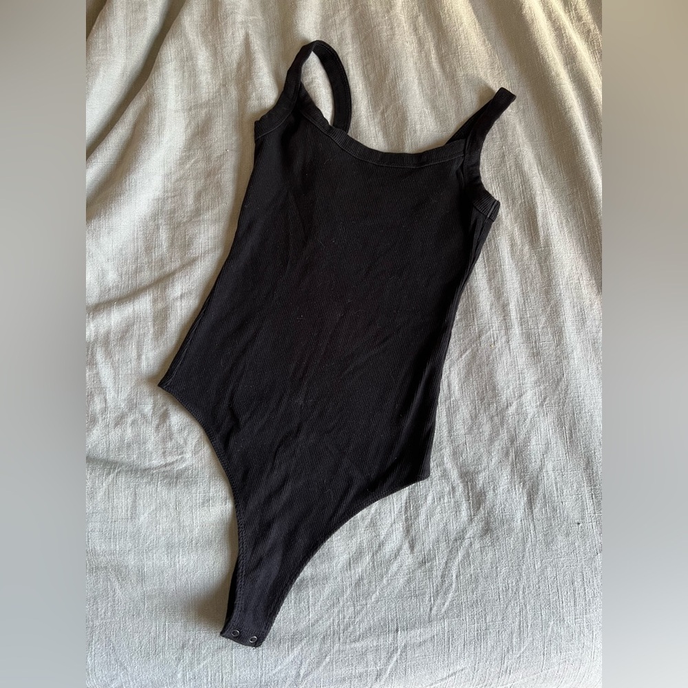 Abercrombie & Fitch Black Ribbed Bodysuit